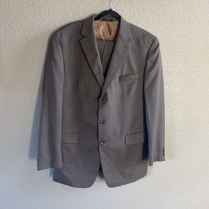 Michael Michael Kors 2-Piece Suit Men’s 44L (43) 37W (38x31 ) Brown Striped Wool